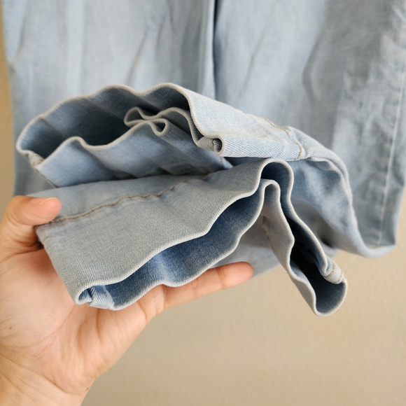 Bagatelle Collection Wide Leg Utility Jeans Light Wash Blue Size 30 - Picture 2 of 12